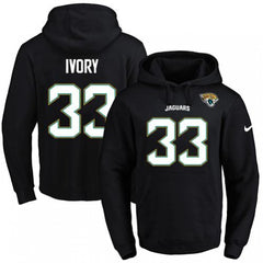 Jaguars #33 Chris Ivory Black Name & Number Pullover NFL Hoodie 