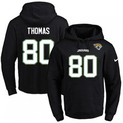 Jaguars #80 Julius Thomas Black Name & Number Pullover NFL Hoodie 