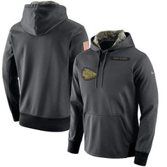 Men's Kansas City Chiefs Anthracite Salute to Service Player Performance Hoodie 