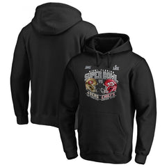 Men's Kansas City Chiefs vs. San Francisco 49ers Black Super Bowl LIV Dueling Forward Progress Pullover Hoodie 