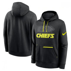 Men's Kansas City Chiefs Black Volt Pullover Hoodie 