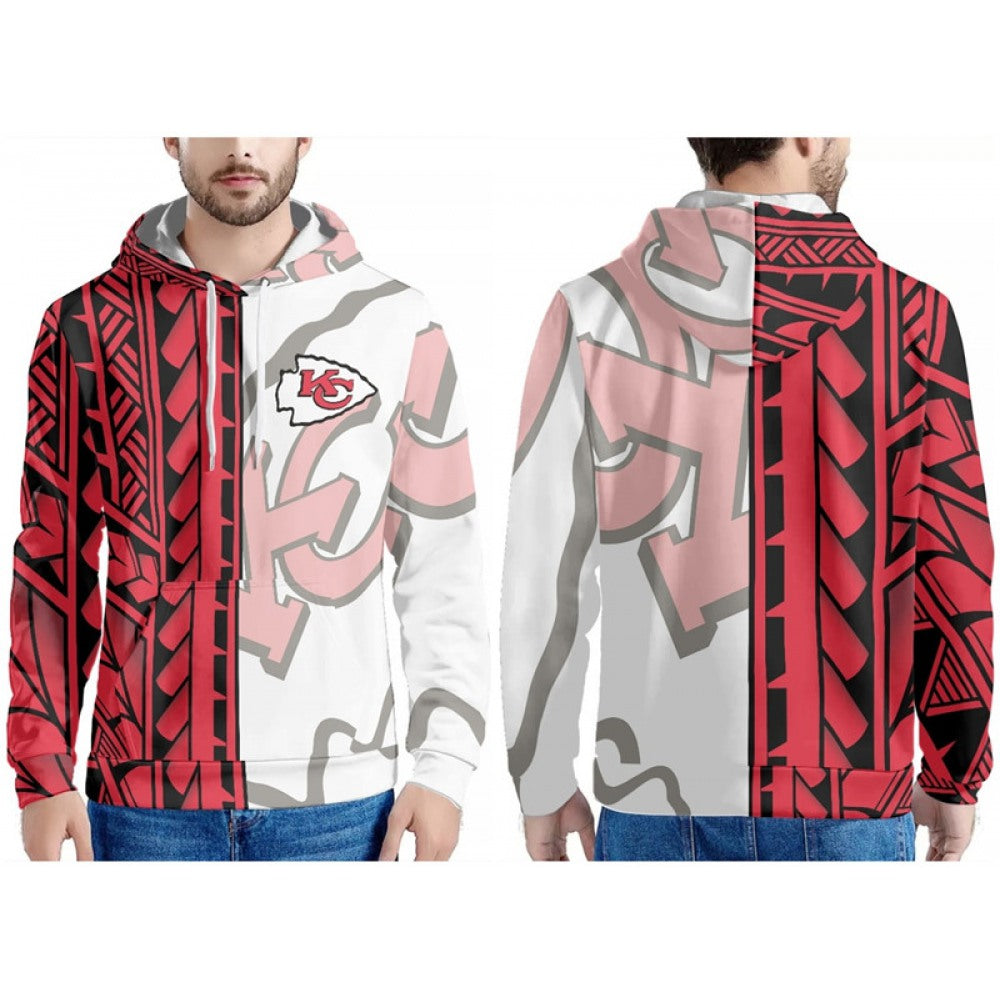 Men's Kansas City Chiefs Black/Red/White Pullover Hoodie 