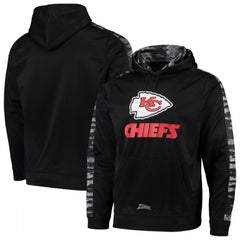 Men's Kansas City Chiefs Zubaz Black Tonal Oxide Pullover Hoodie 
