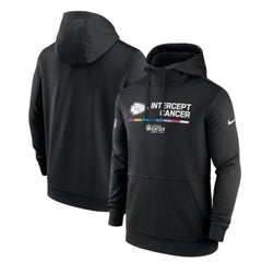 Men's Kansas City Chiefs 2022 Black Crucial Catch Therma Performance Pullover Hoodie 