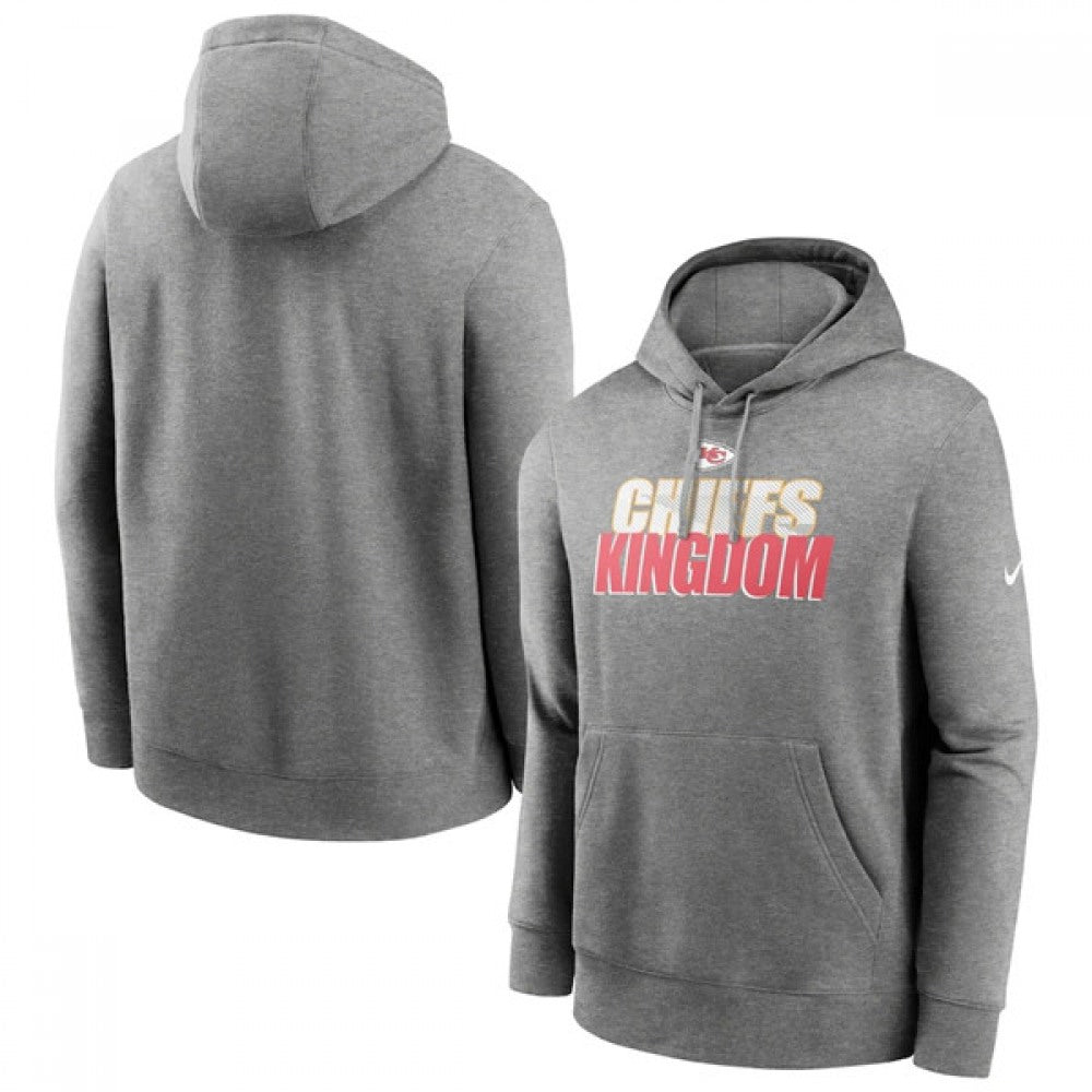 Men's Kansas City Chiefs Heathered Charcoal Fan Gear Local Club Pullover Hoodie 