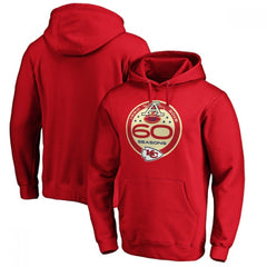 Men's Kansas City Chiefs Red 60th Season Logo Pullover Hoodie 