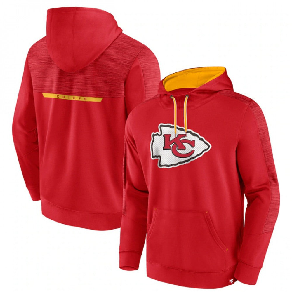 Men's Kansas City Chiefs Red Defender Evo Pullover Hoodie 