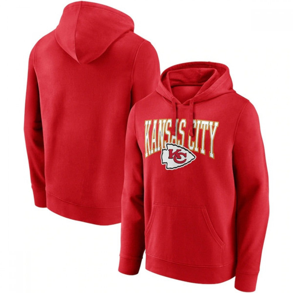 Men's Kansas City Chiefs Red Gridiron Classics Campus Standard Pullover Hoodie 