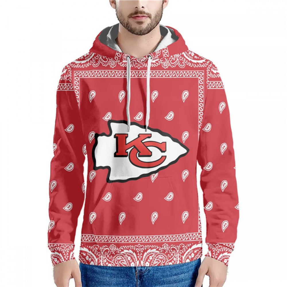 Men's Kansas City Chiefs Red Pullover Hoodie 