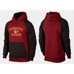 Kansas City Chiefs Heart & Soul Pullover Hoodie Burgundy Red & Black 