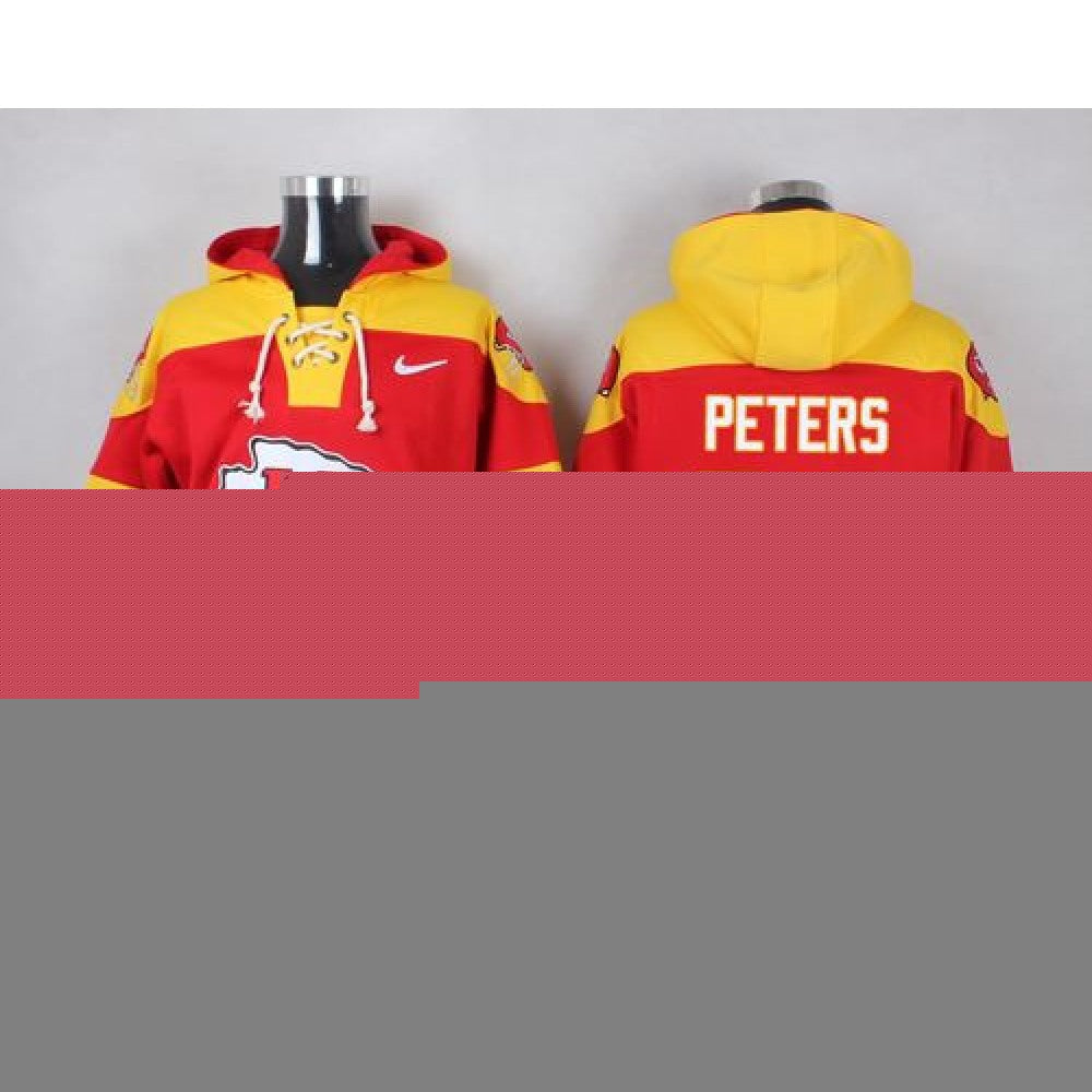 Chiefs #22 Marcus Peters Red Player Pullover NFL Hoodie 