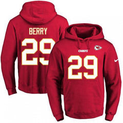 Chiefs #29 Eric Berry Red Name & Number Pullover NFL Hoodie 