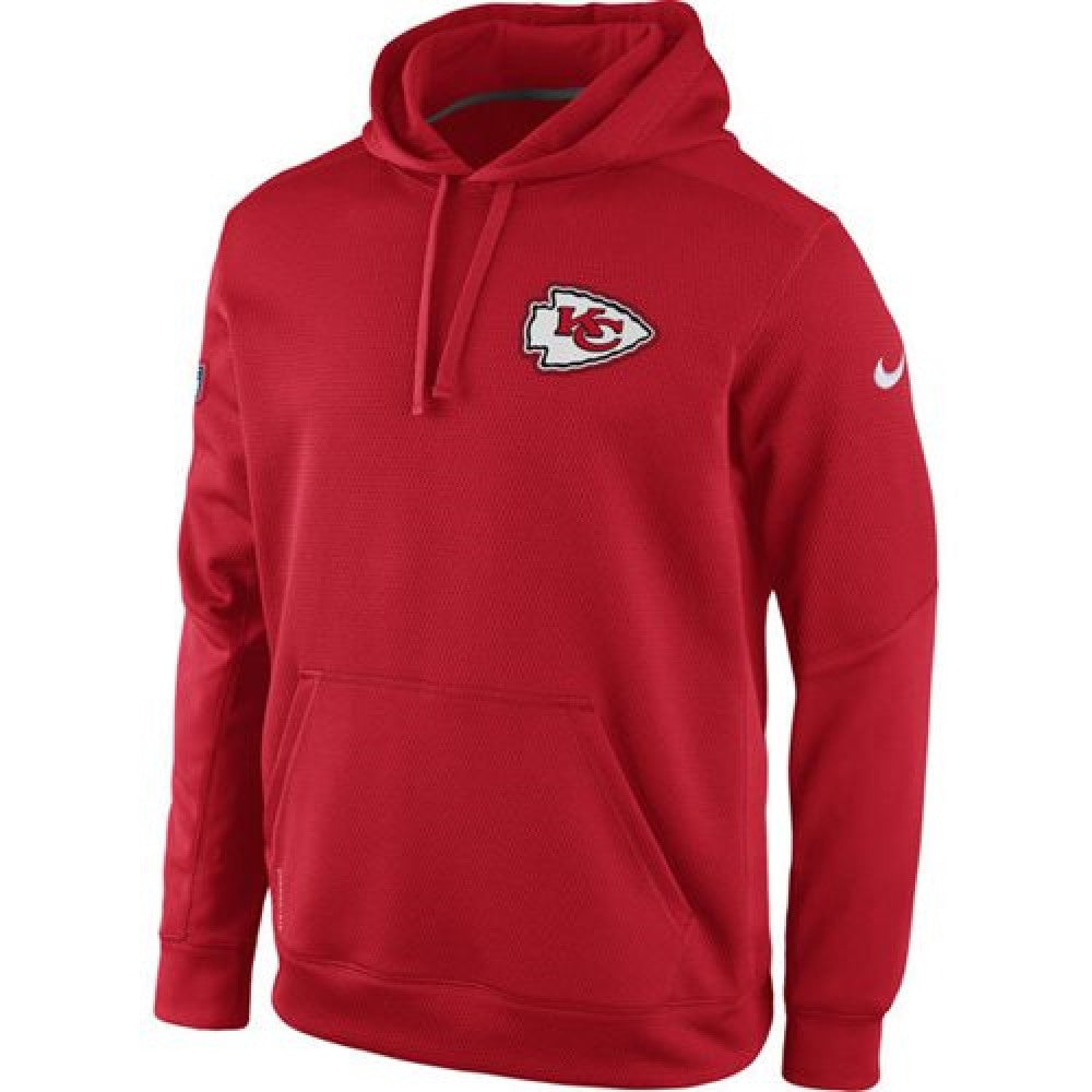 Kansas City Chiefs KO Chain Fleece Pullover Performance Hoodie Red 