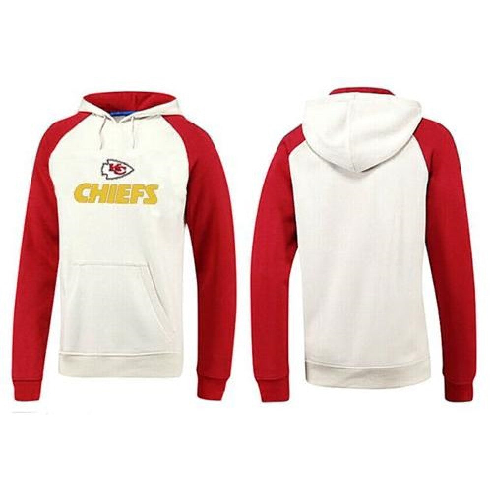Kansas City Chiefs Authentic Logo Pullover Hoodie White & Red 
