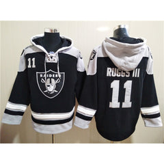 Men's Las Vegas Raiders #11 Henry Ruggs III Black Ageless Must-Have Lace-Up Pullover Hoodie 