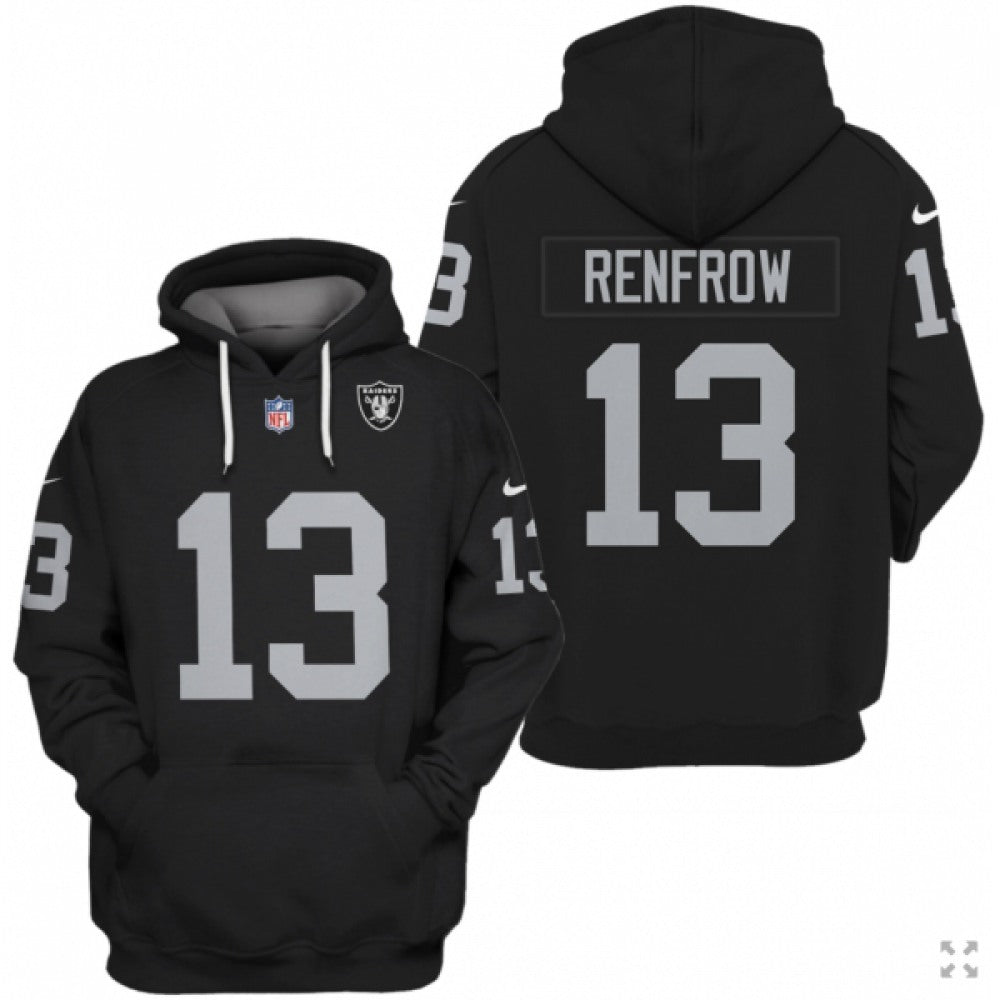 Men's Las Vegas Raiders #13 Hunter Renfrow 2021 Black Pullover Hoodie 