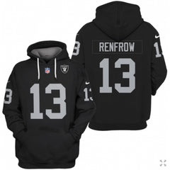 Men's Las Vegas Raiders #13 Hunter Renfrow 2021 Black Pullover Hoodie 