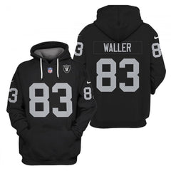 Men's Las Vegas Raiders #83 Darren Waller 2021 Black Pullover Hoodie 