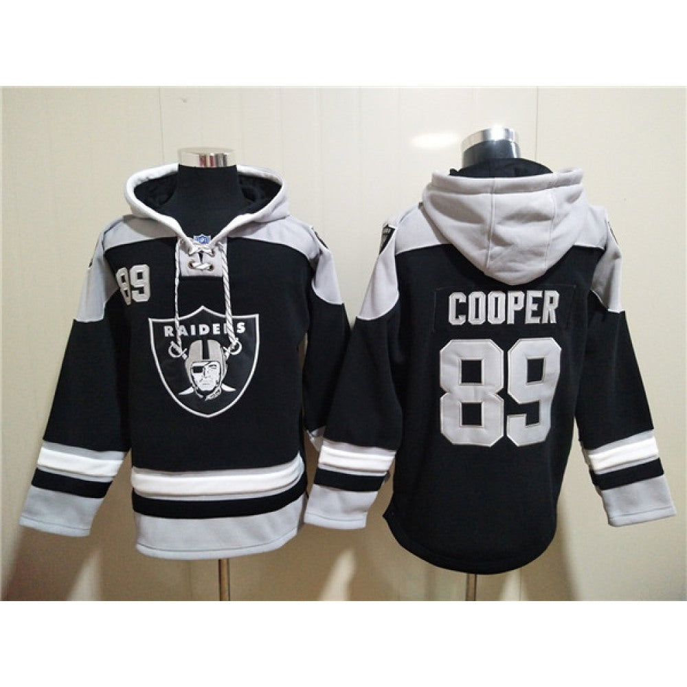 Men's Las Vegas Raiders #89 Amari Cooper Black Ageless Must-Have Lace-Up Pullover Hoodie 