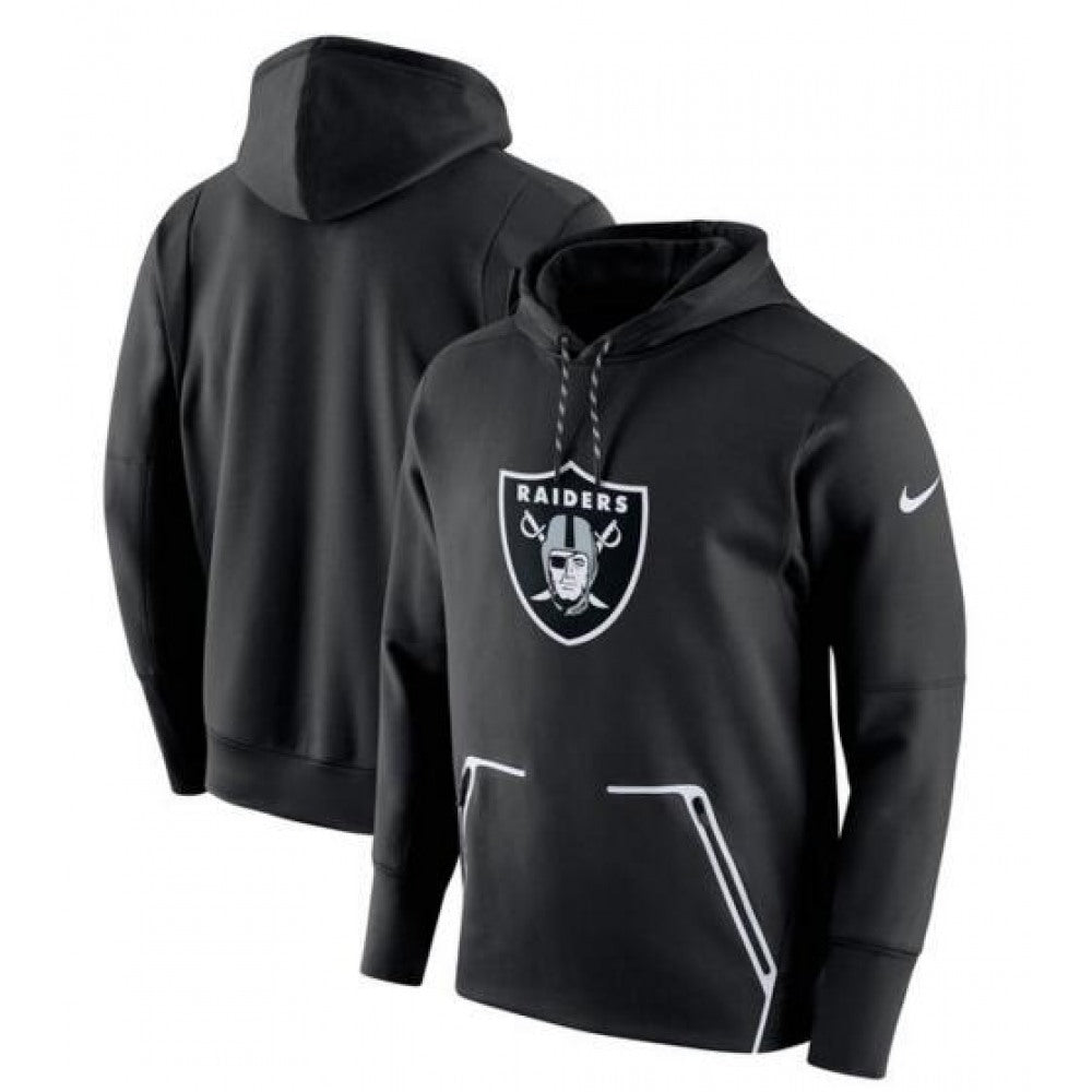 Men's Oakland Raiders Black Champ Drive Vapor Speed Pullover Hoodie 