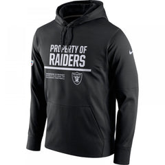 Men's Oakland Raiders Black Circuit Property Of Performance Pullover Hoodie 