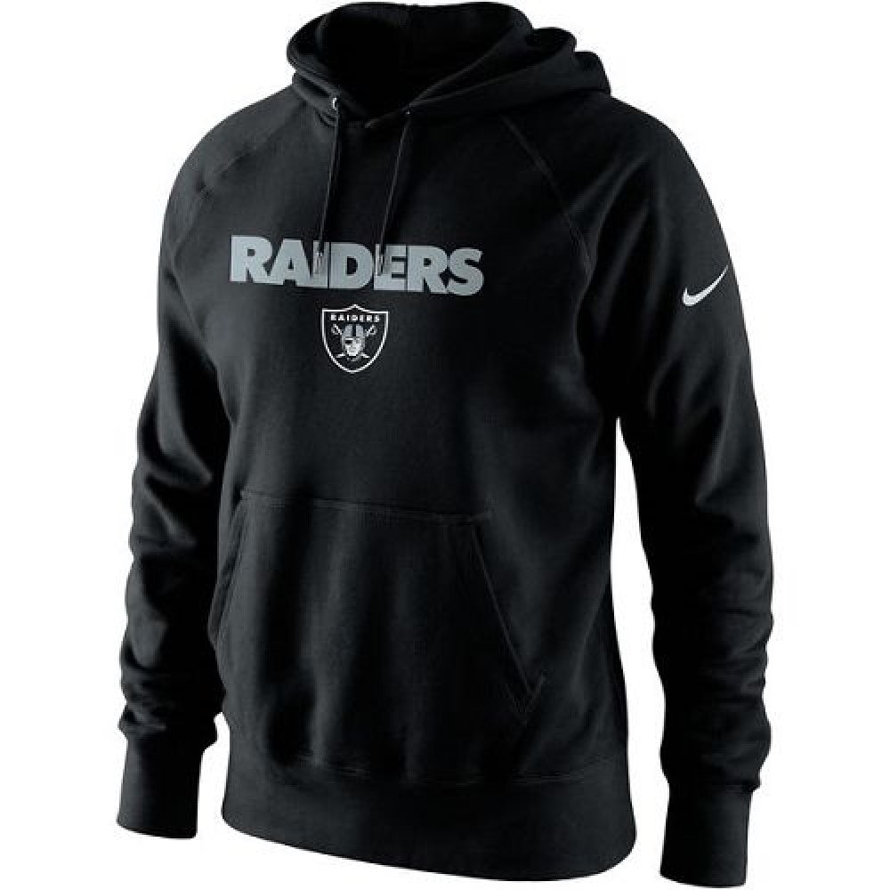 Men's Oakland Raiders Black Lockup Pullover Hoodie 