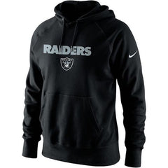 Men's Oakland Raiders Black Lockup Pullover Hoodie 