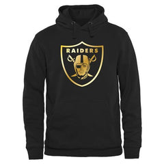 Men's Oakland Raiders Pro Line Black Gold Collection Pullover Hoodie 