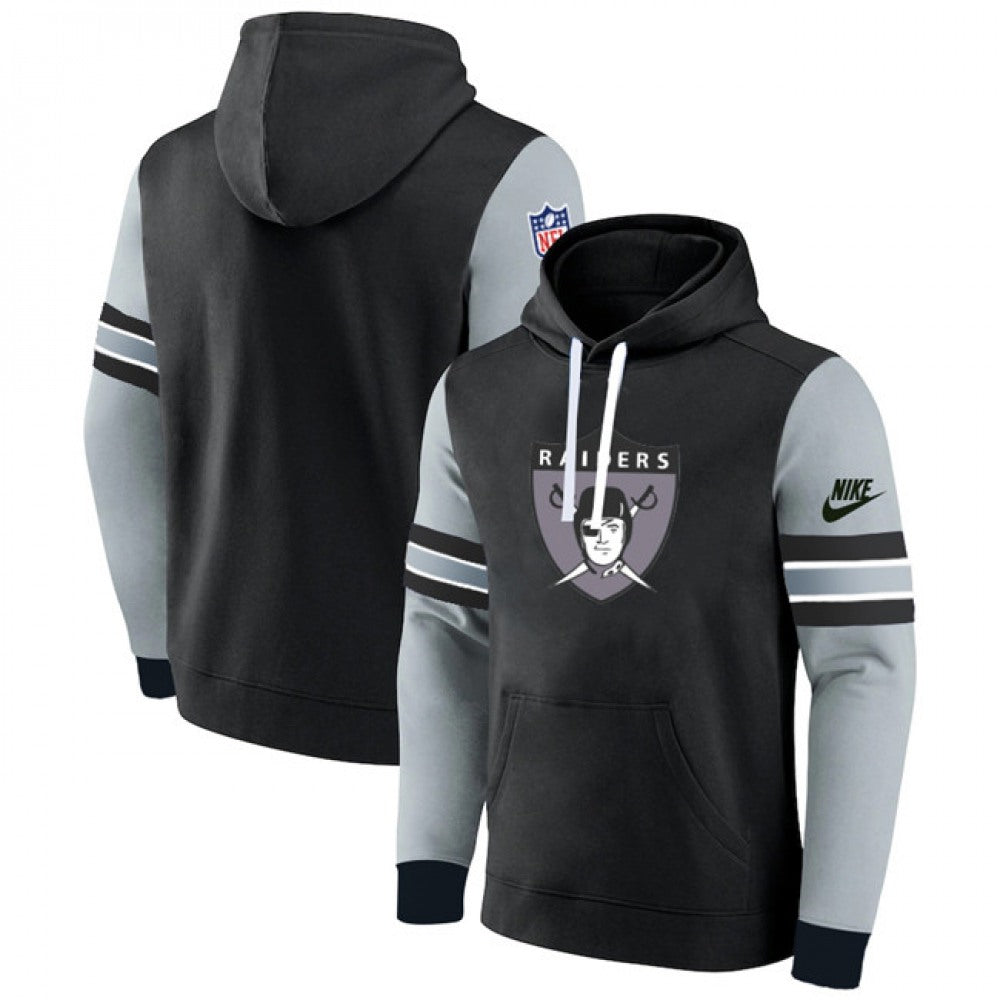 Men's Las Vegas Raiders Black/Grey Pullover Hoodie 