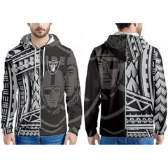 Men's Las Vegas Raiders Black/White Pullover Hoodie 