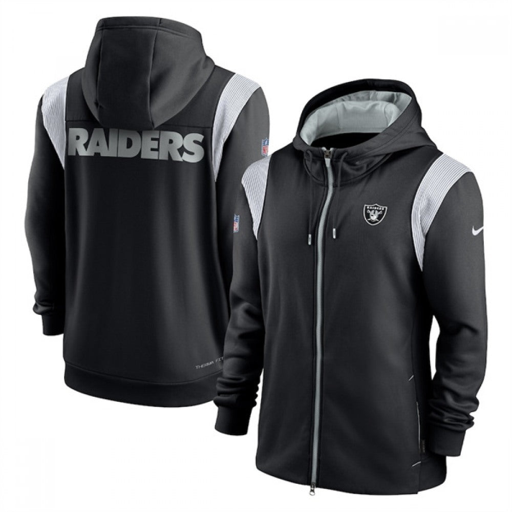 Men's Las Vegas Raiders Black Zipper Hoodie 