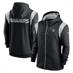 Men's Las Vegas Raiders Black Zipper Hoodie 