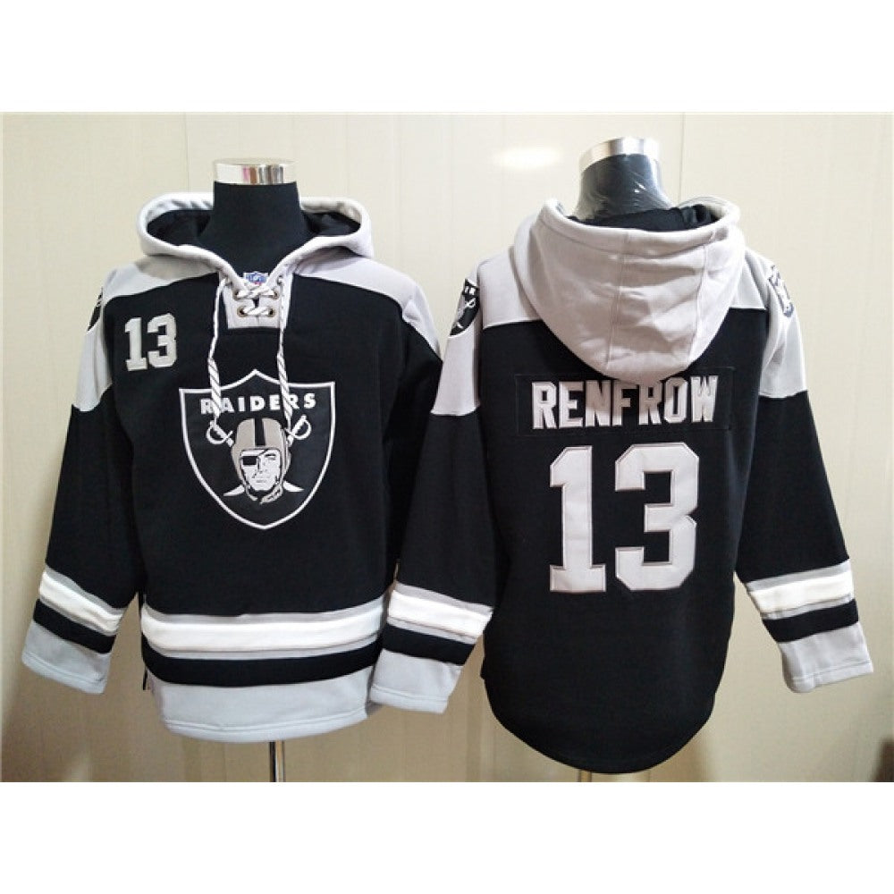 Men's Las Vegas Raiders #13 Hunter Renfrow Ageless Must-Have Lace-Up Pullover Hoodie 