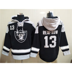 Men's Las Vegas Raiders #13 Hunter Renfrow Ageless Must-Have Lace-Up Pullover Hoodie 