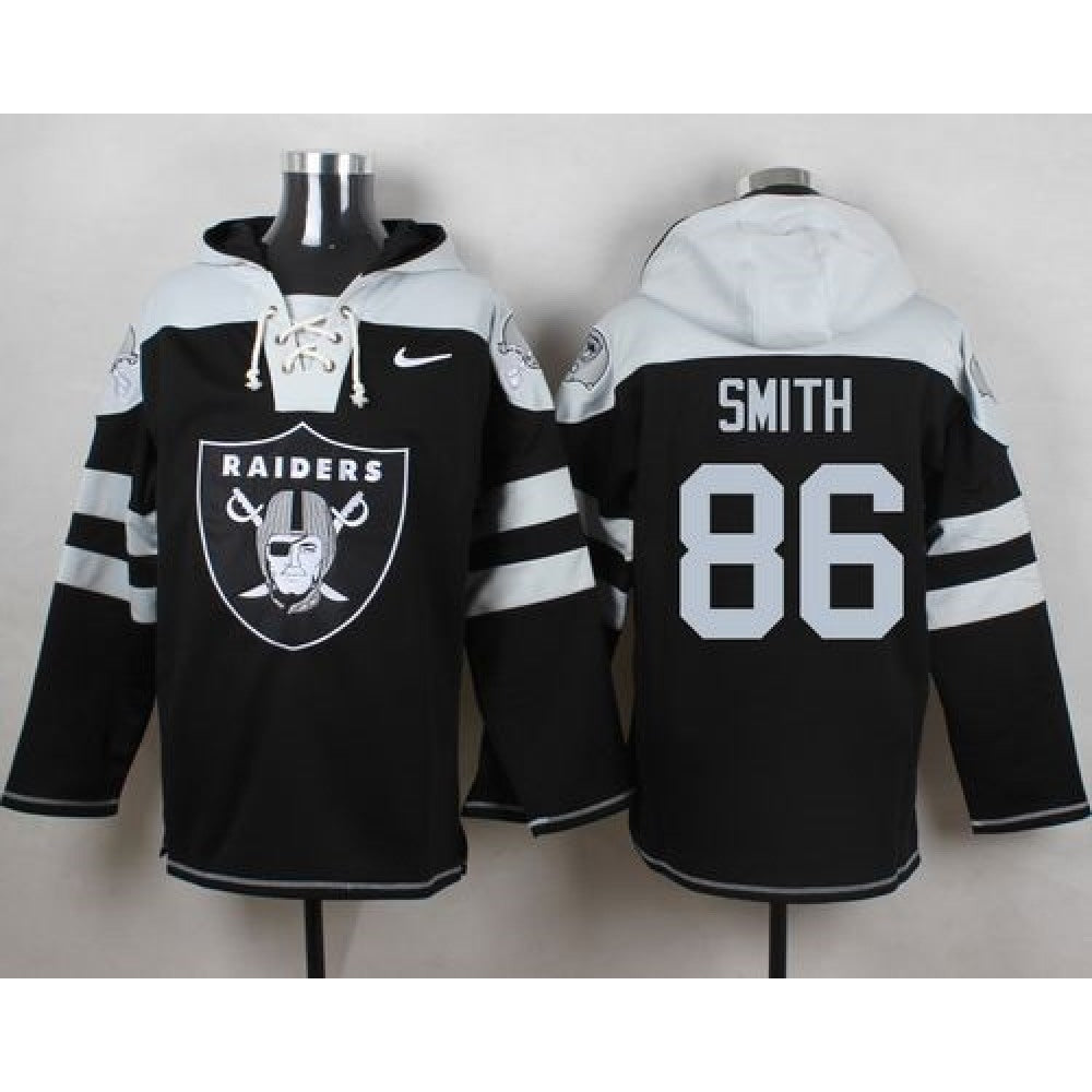 Raiders #86 Lee Smith Black Player Pullover NFL Hoodie 