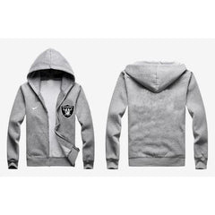Oakland Raiders Authentic Logo Hoodie Grey 