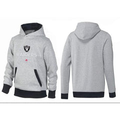 Oakland Raiders Critical Victory Pullover Hoodie Grey & Black 