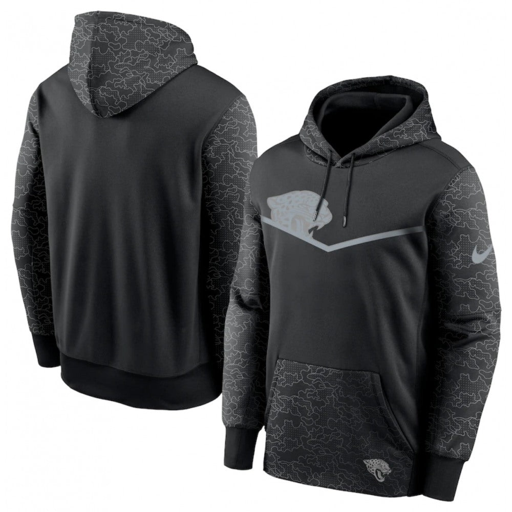 Men's Jacksonville Jaguars Black Reflective Therma Hoodie 
