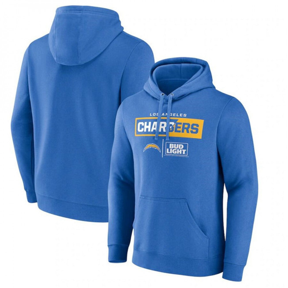 Men's Los Angeles Chargers Blue x Bud Light Pullover Hoodie 