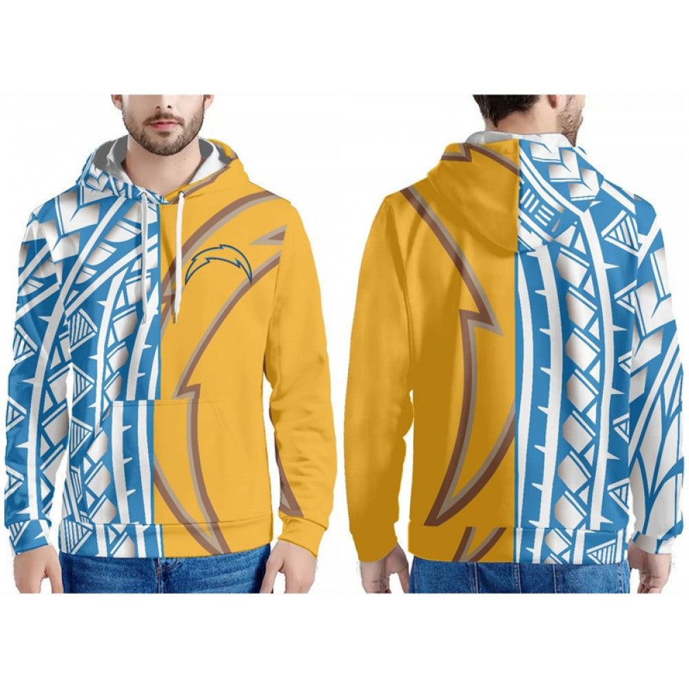 Men's Los Angeles Chargers Blue/Yellow/White Pullover Hoodie 