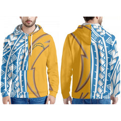Men's Los Angeles Chargers Blue/Yellow/White Pullover Hoodie 