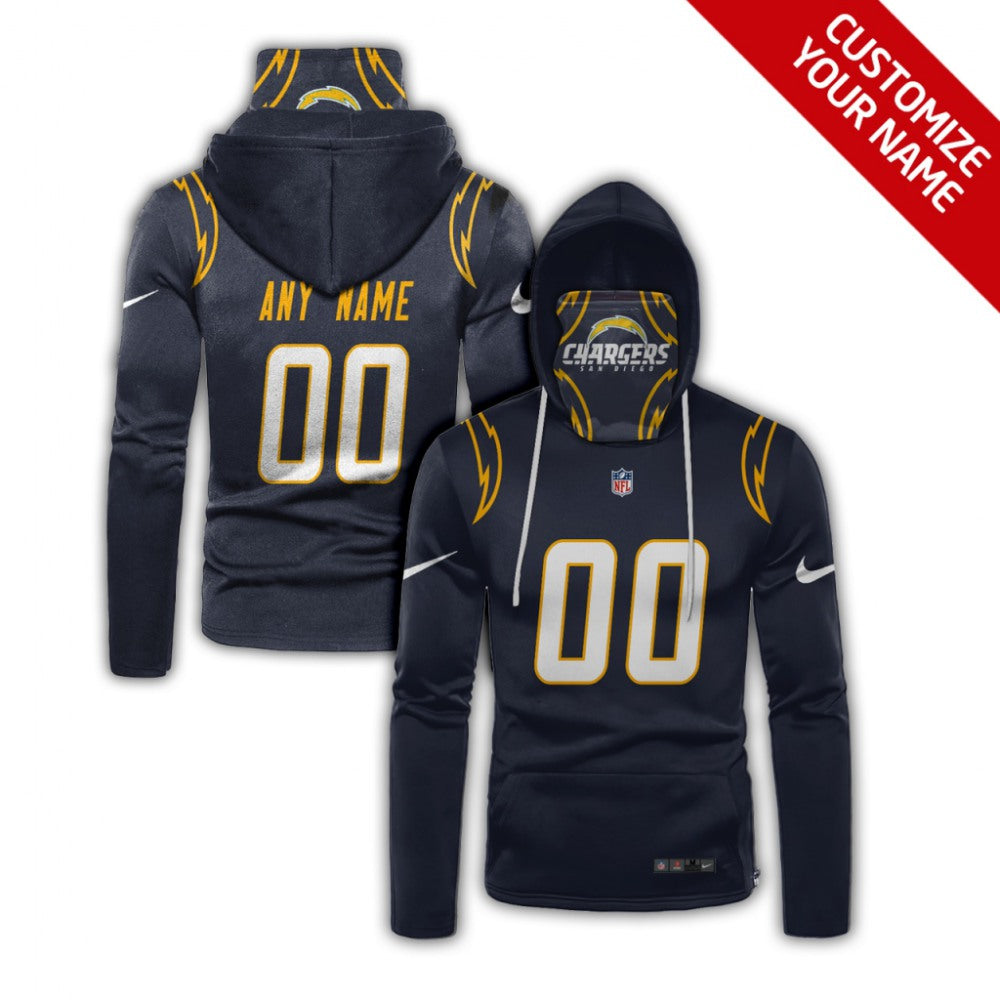 Men's Los Angeles Chargers 2020 Navy Customize Hoodie Mask 