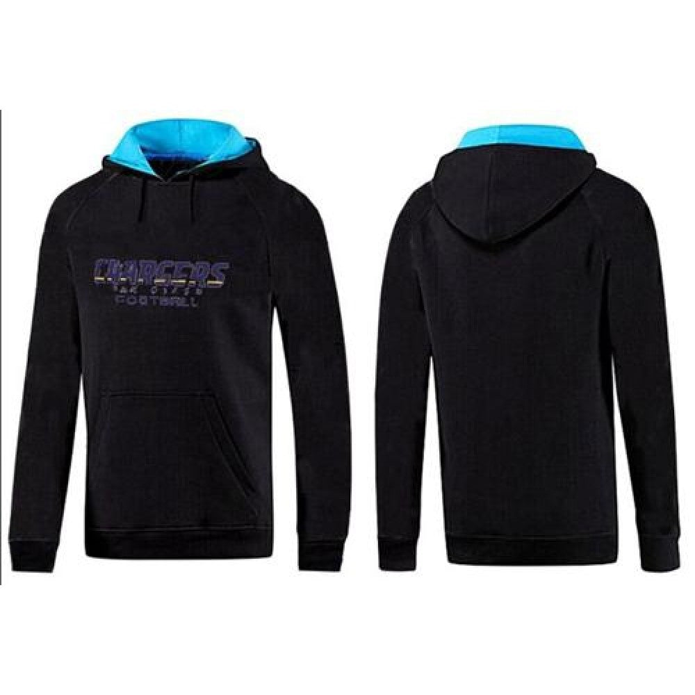 San Diego Chargers English Version Pullover Hoodie Black & Blue 