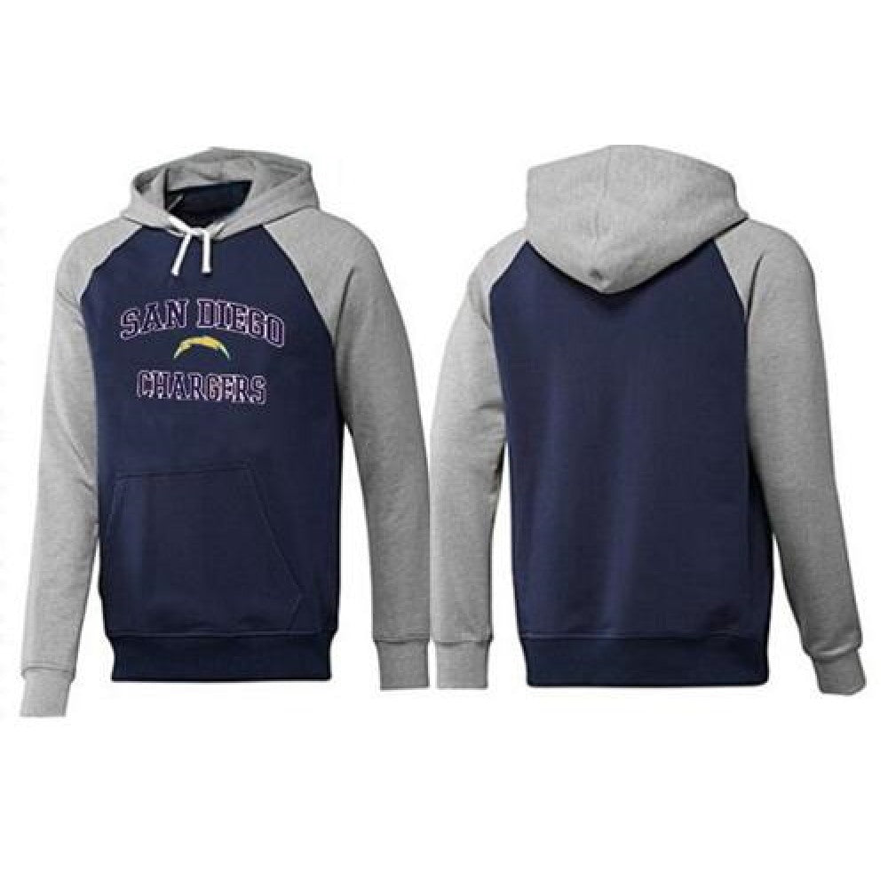 San Diego Chargers Heart & Soul Pullover Hoodie Dark Blue & Grey 
