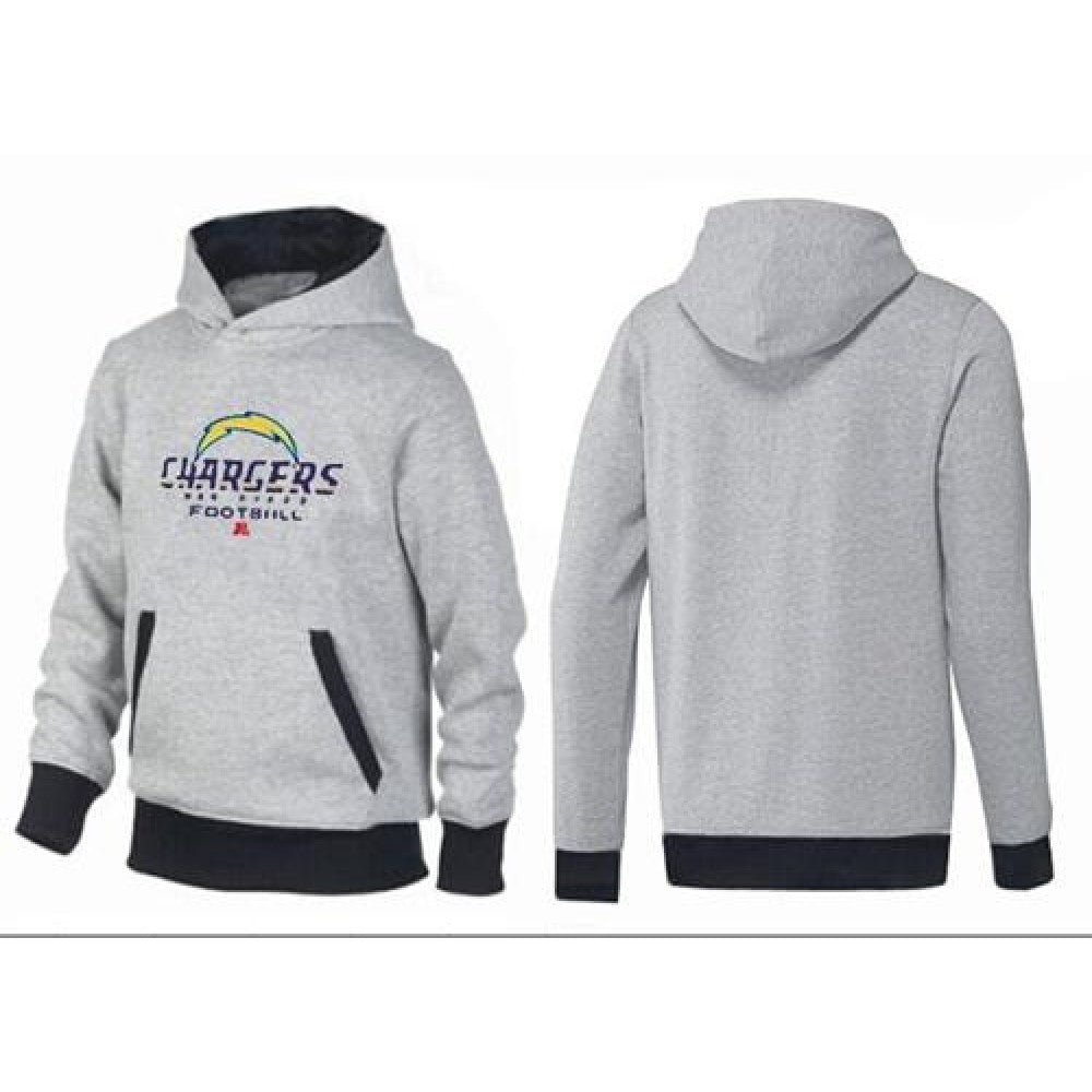 San Diego Chargers Critical Victory Pullover Hoodie Grey & Black 