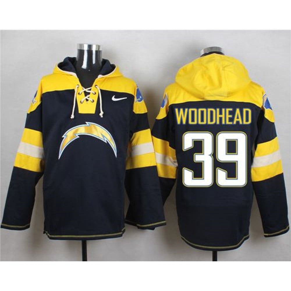 Chargers #39 Danny Woodhead Navy Blue Player Pullover NFL Hoodie 