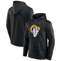 Men's Los Angeles Rams Black On The Ball Pullover Hoodie 