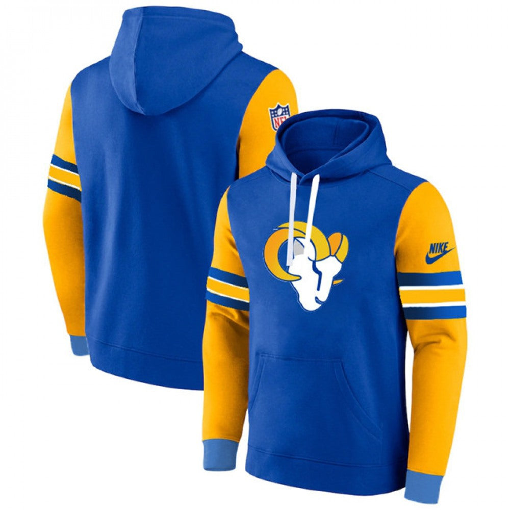 Men's Los Angeles Rams Blue/Yellow Pullover Hoodie 
