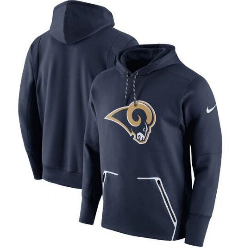 Men's Los Angeles Rams Navy Champ Drive Vapor Speed Pullover Hoodie 