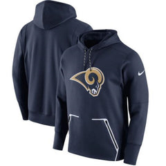 Men's Los Angeles Rams Navy Champ Drive Vapor Speed Pullover Hoodie 